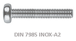 Tornillos DIN 7985 INOX-2 - Tornillería industrial, mayoristas de tornillos, tuercas y arandelas