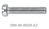 Tornillos DIN 84 INOX-A2 - Tornillería industrial al por mayor