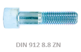 Tornillos DIN 912 8.8 ZN - Tornillería industrial, mayoristas de tornillos, tuercas y arandelas