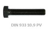 Tornillos DIN 933 10.9 PV - Tornillería industrial, mayoristas de tornillos, tuercas y arandelas
