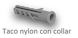Taco nylon con collar - Fabricantes elementos de fijación